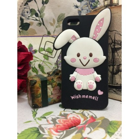 Силіконовий Чохол Rabbit Wish me mell на IPhone 4/4S Чорний
