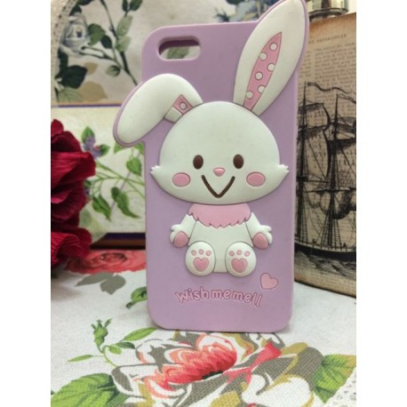 Силіконовий Чохол Rabbit Wish me mell на IPhone 4/4S, Фіолетовий