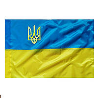 Флаг Украины с гербом полиэстер 105×70 см.