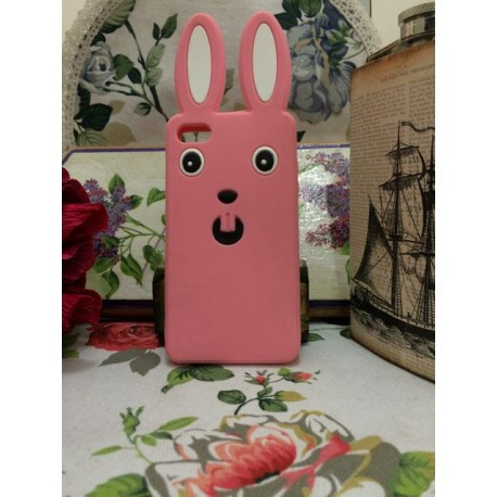 Силіконовий чохол Рожевий Заєць для IPhone 4/4S