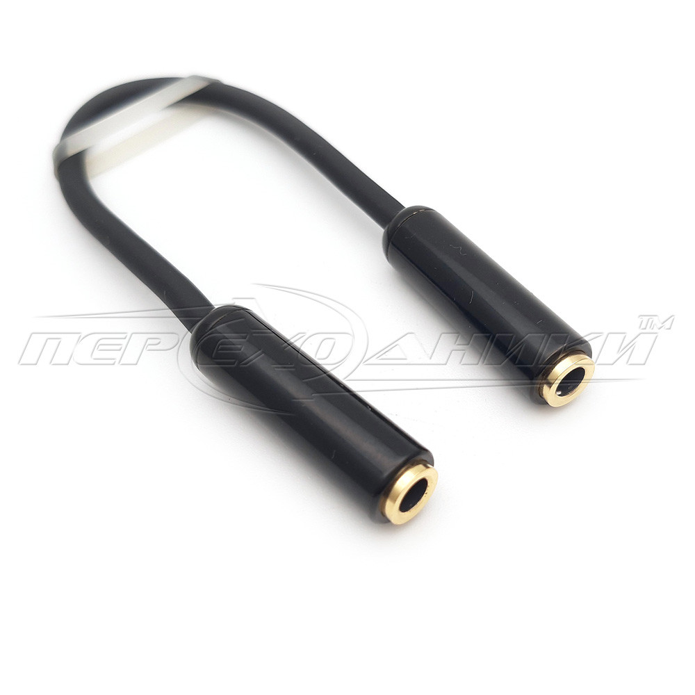 Аудіокабель 3.5 mm (FF) 3pin HQ, у екрані