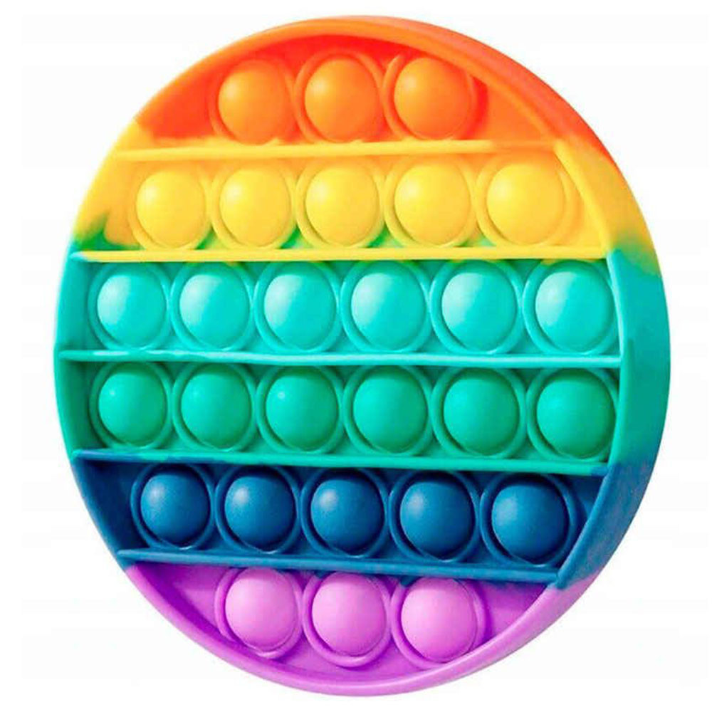 Іграшка-антистрес Pop it для дорослих та дітей кругла, різнобарвна