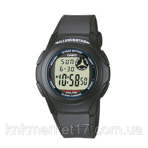 Чоловічі оригінальні годинник Casio F-200W-1AEF All Black