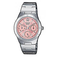 Жіночі оригінальні годинник Casio LTP-2069D-4AVEG Silver-Pink