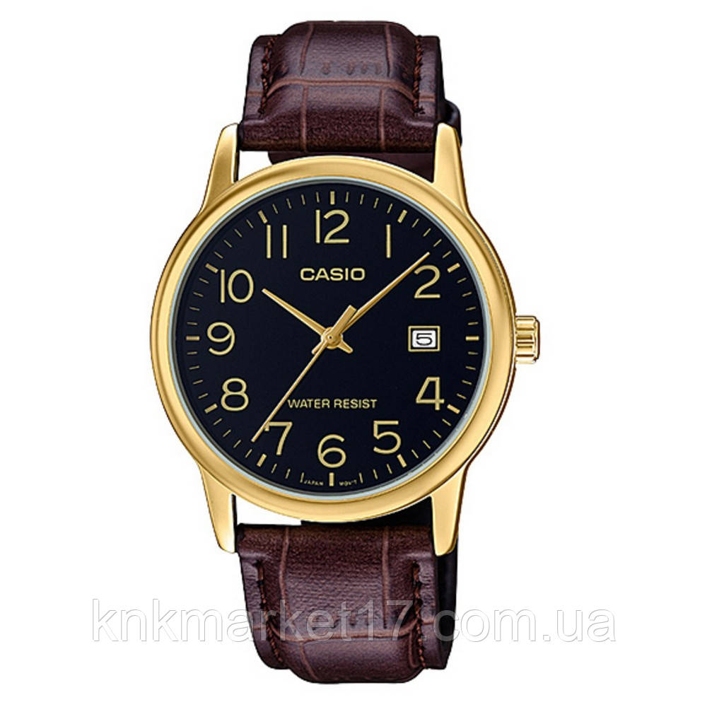 Casio MTP-V002GL-1BUDF Brown-Gold-Black