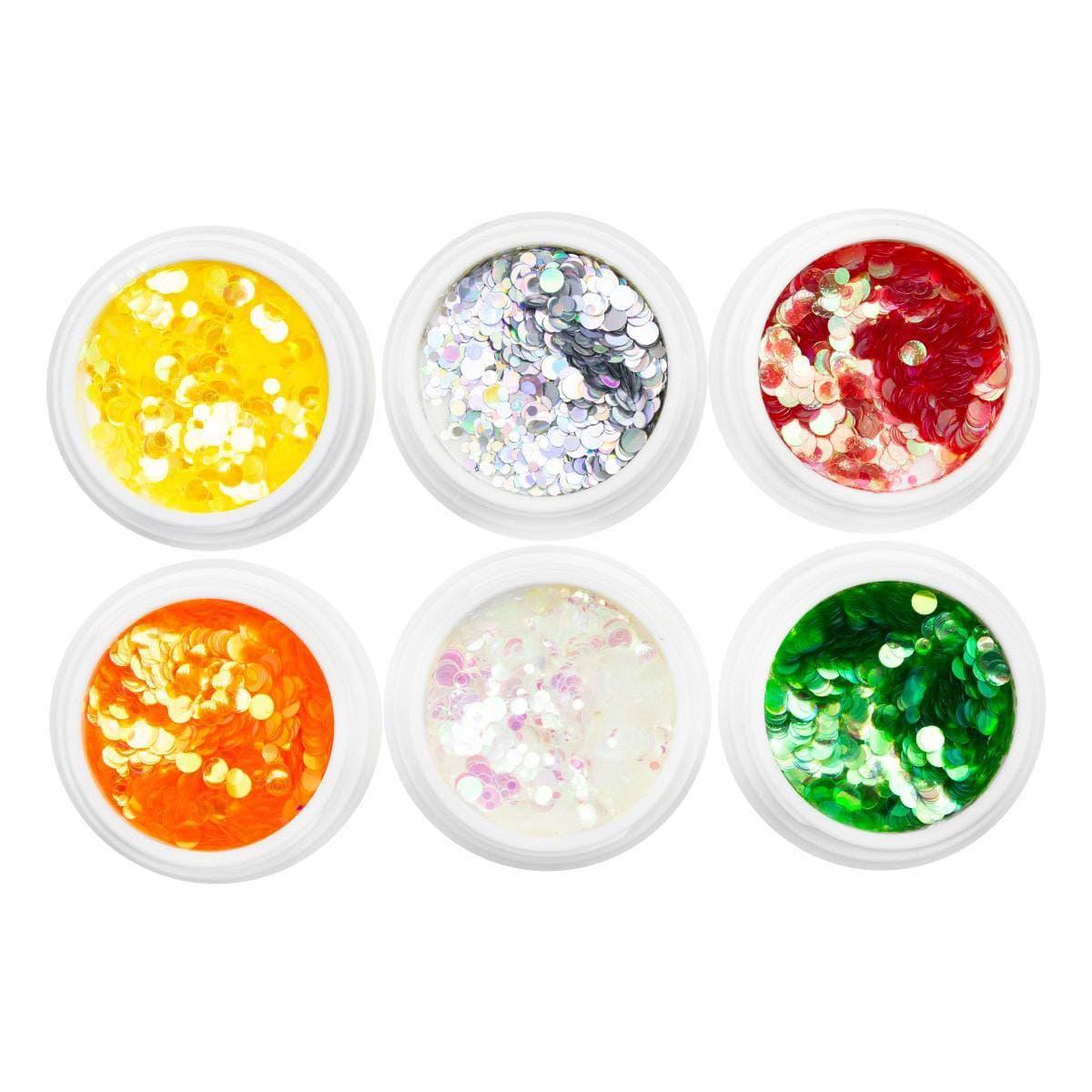 Набір декору для дизайну нігтів, 6 кольорів конфеті