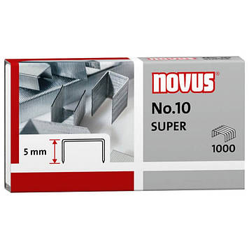 Канцелярські скоби для степлера No10 SUPER NOVUS (1000 шт.)