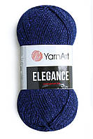 Турецкая пряжа для вязания Elegance (элеганс) хлопок с рюликсом- 105 сине
