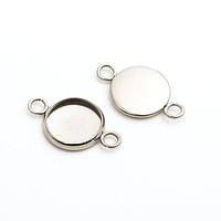 Конектор Finding Кругла Метал Нержавіюча сталь, Основа під вставку 10 мм 20 мм x 12 мм