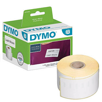 Паперові етикетки для бейджів 89х41 мм, 300 шт DYMO S0722560/11356 для принтерів LabelWriter