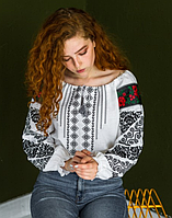 Вишиванка жіноча (льон, бавовна, віскоза) Анничка біла