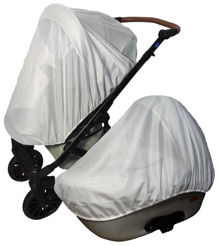 Москітна сітка PoLand Біла на коляску (Плотне плетіння, Польща) від комарів для коляски, фото 1