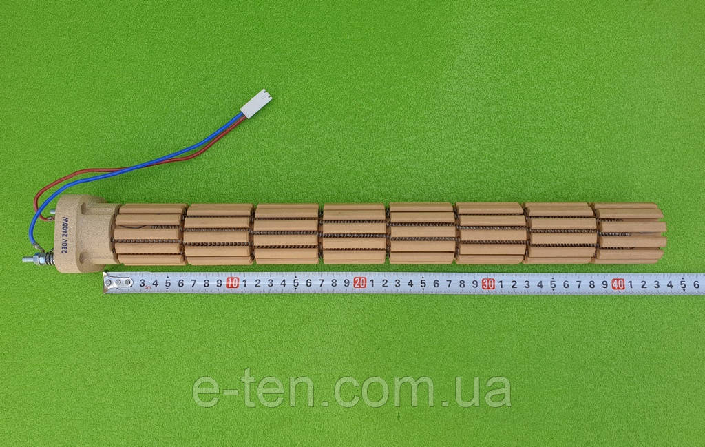 Сухий СТЕАТИТОВИЙ тен 2400W/L=420 мм (під фланець-колбу L=450 мм) для бойлерів Atlantic Cube (ОРІГИНАЛ)