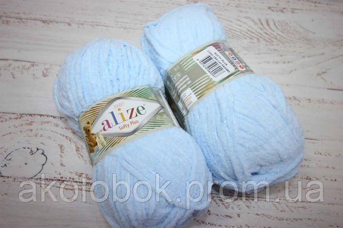 Alize SOFTY PLUS( софти плюс ) обьемная махра - 183 голубой (ID ...