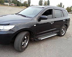 Бокові пороги Line (2 шт., алюміній) для Hyundai Santa Fe 2 2006-2012 рр