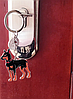 Брелок на ключі метал порода собака доберман пінчер пес 5см, фото 5