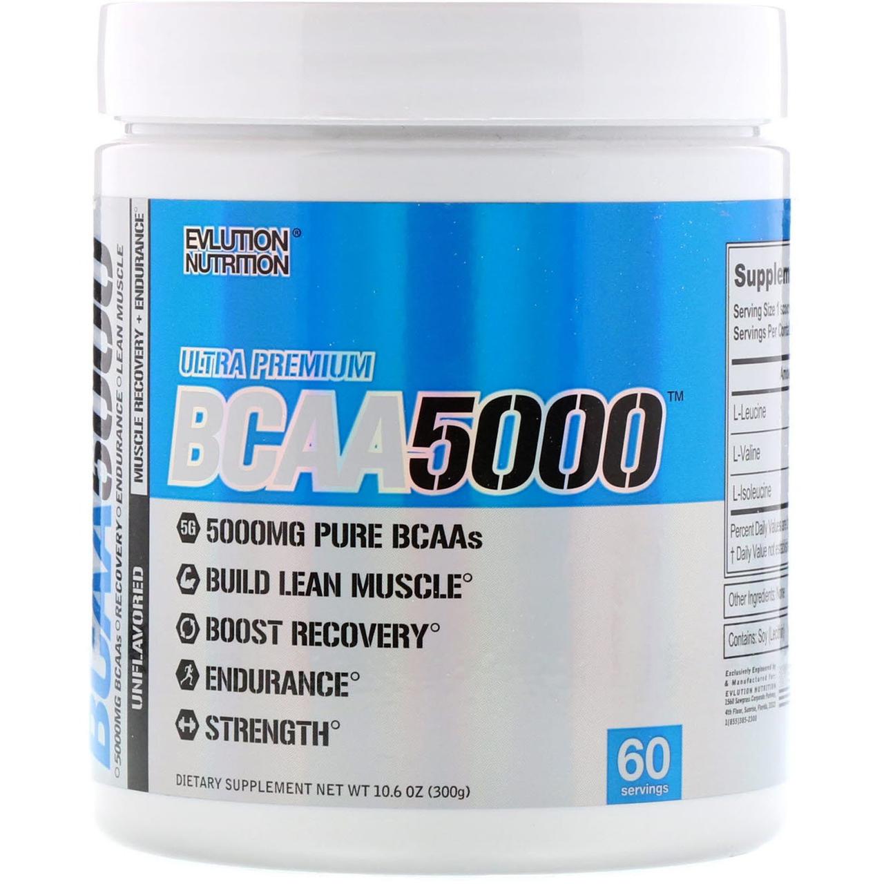 BCAA Аминокислоты EVLUTION NUTRITION BCAA 5000 60 порций 300 г Оригинал! (343559)