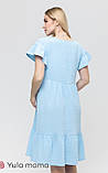 Літня муслінова сукня для вагітних і годуючих мам Felicity S Юла Мама Блакитний DR-22.071, фото 3