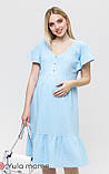 Літня муслінова сукня для вагітних і годуючих мам Felicity S Юла Мама Блакитний DR-22.071, фото 5