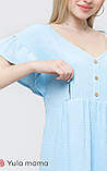 Літня муслінова сукня для вагітних і годуючих мам Felicity S Юла Мама Блакитний DR-22.071, фото 6
