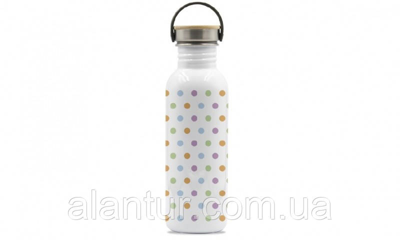 Фляга Laken Basic Steel Bamboo 0,75 л з вінтажним дизайном та широкою горловиною, фото 1