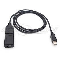 Кабель подовжувач mini USB — mini USB Female через перехідник, фото 6