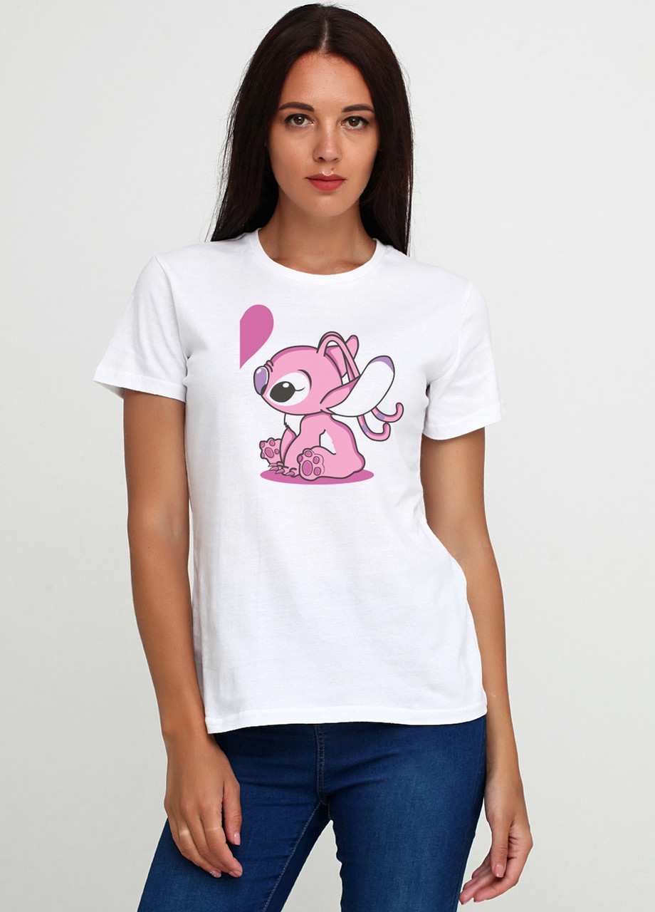 Жіноча футболка білого кольору з принтом 18Ж425-17-Р2 DailyShirts S (2901000336862)