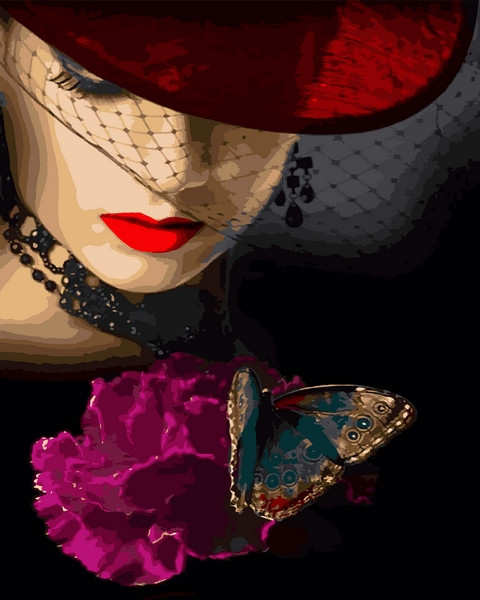 Картини за номерами 40х50 см Babylon Леді та метелик (VP 1367), фото 1