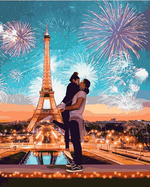 Картини за номерами 40х50 см Babylon Салют у Парижі (VP 1379), фото 1