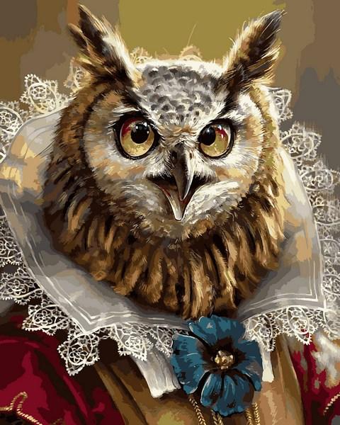 Картини за номерами 40х50 см Babylon Леді Сова (VP 1397), фото 1