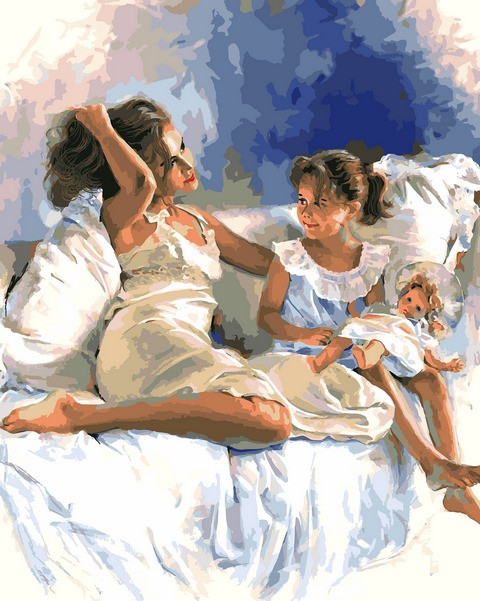 Картини за номерами 40х50 см Babylon Мама та дочка (VP 1415), фото 1