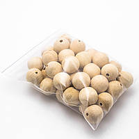 Дерев'яні намистини 22мм (40шт в упаковці) нефарбовані, натуральні з світлого бука