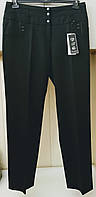 ЧернІ брюки жіночі розміри 46 48  з трьома гудзиками на поясі  DAS Elit