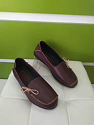 STTOPA Розміри 36-41. Мокасини великих розмірів шкіряні. 180-3641 Бордові
