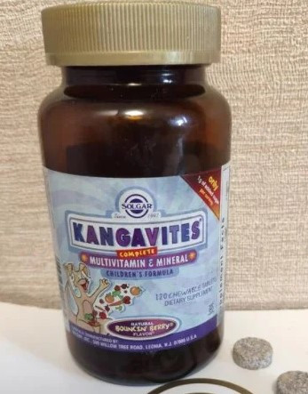 Дитячі вітаміни і мінерали Солгар Solgar Kangavites 120 жувальних таблеток ягоди