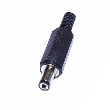 Штекер живлення DC, 5.5*2.5мм, L-9,5мм, корпус пластик, (1634 02), Lumberg