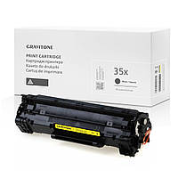 Совместимый картридж HP 35X (CB435A) Black, повышенный ресурс, 3.000 стр., аналог HP 35A от Gravitone