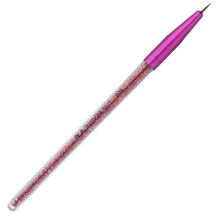 Кисть для малювання тонка Lilly Beaute з червоними каменями 000, фото 1