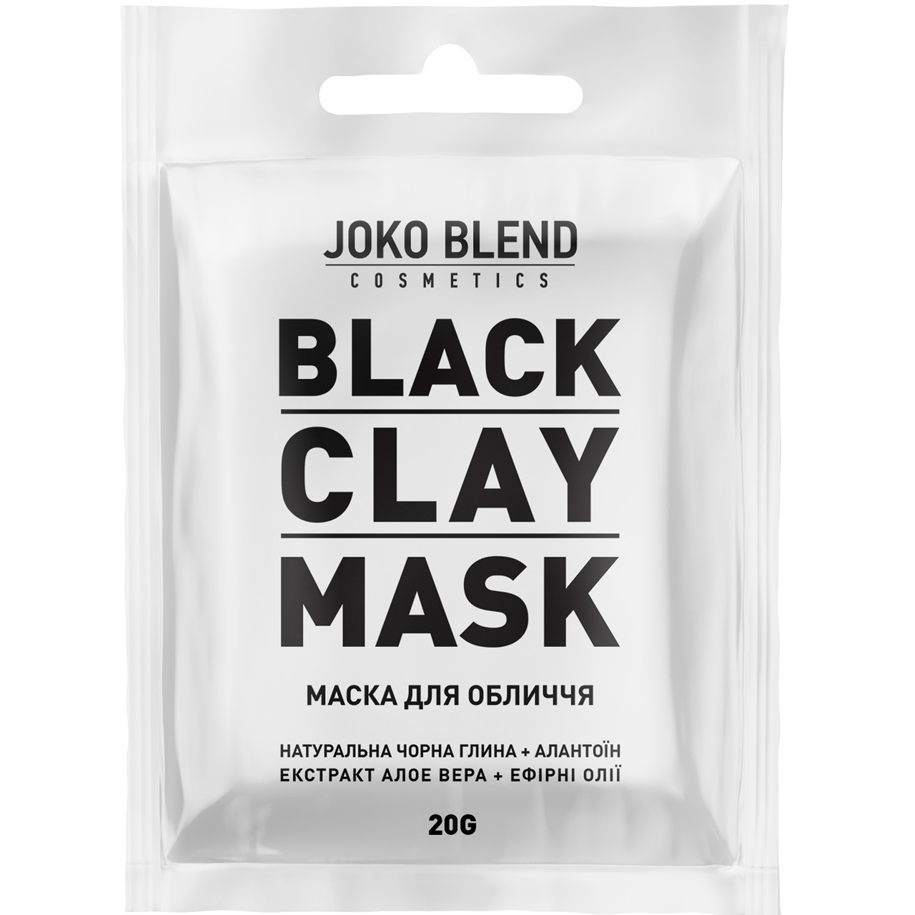 Чорна глиняна маска для обличчя Black Clay Mask Joko Blend, 20 г