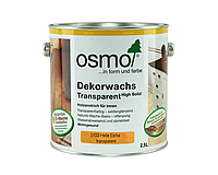 Масло защитное OSMO DEKORWACHS TRANSPARENTE FARBTONE для древесины 3103 - дуб светлый 2.5л