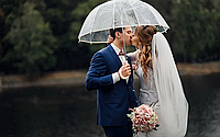 Жіночий прозорий ЯКІСТЬ для фотосесії / весілля / жіночий парасольку, фото 1