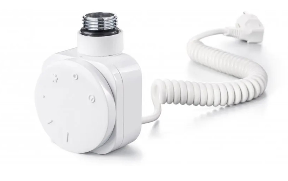 Білий ТЕН HeatQ NORD White: регулятор 30,45, 60С + таймер 4 год. + LED; для сушарки для рушників, Польща 1/2, фото 1