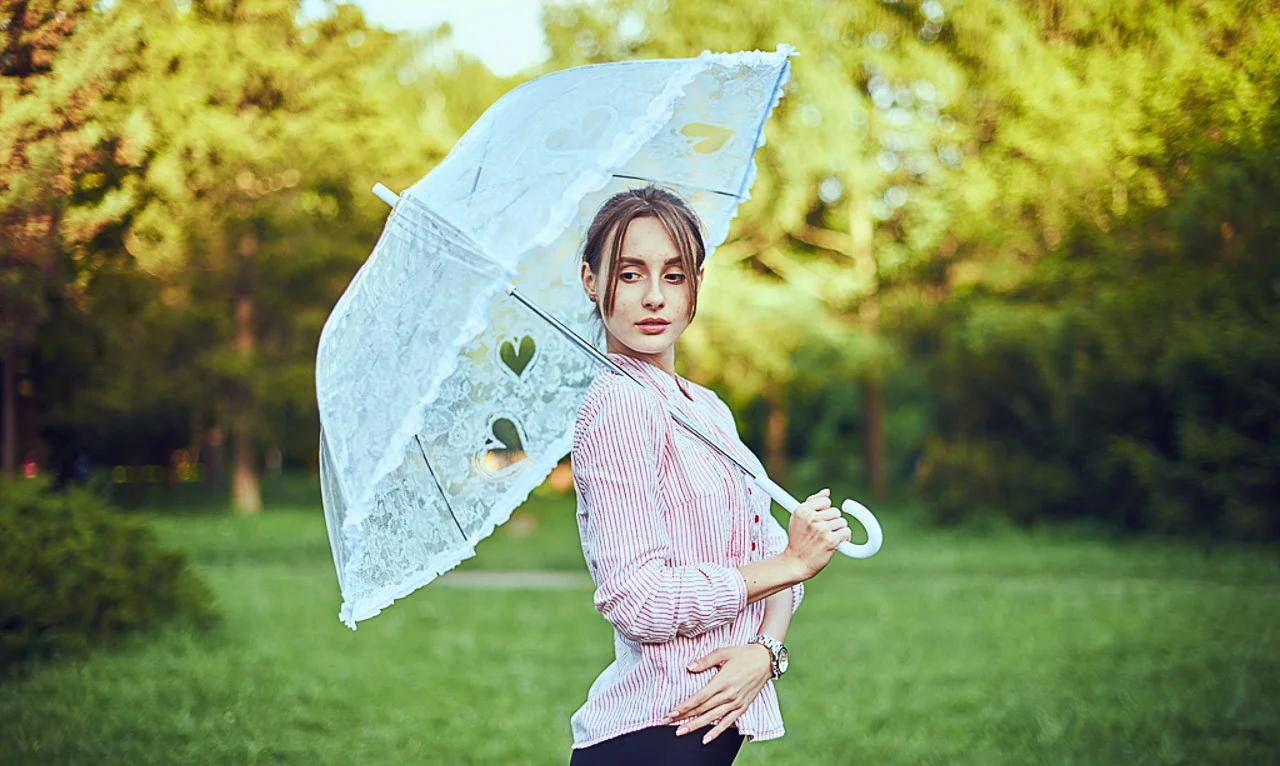 Жіночий прозорий ЯКІСТЬ для фотосесії / весілля / жіночий парасольку