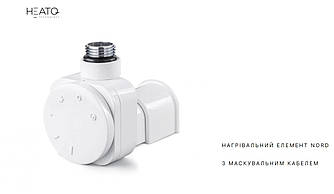 Білий ТЕН HeatQ NORD MS White з маскуванням: регулятор 30,45,60С + таймер 4 год. + LED; для сушарки для рушників 1/2