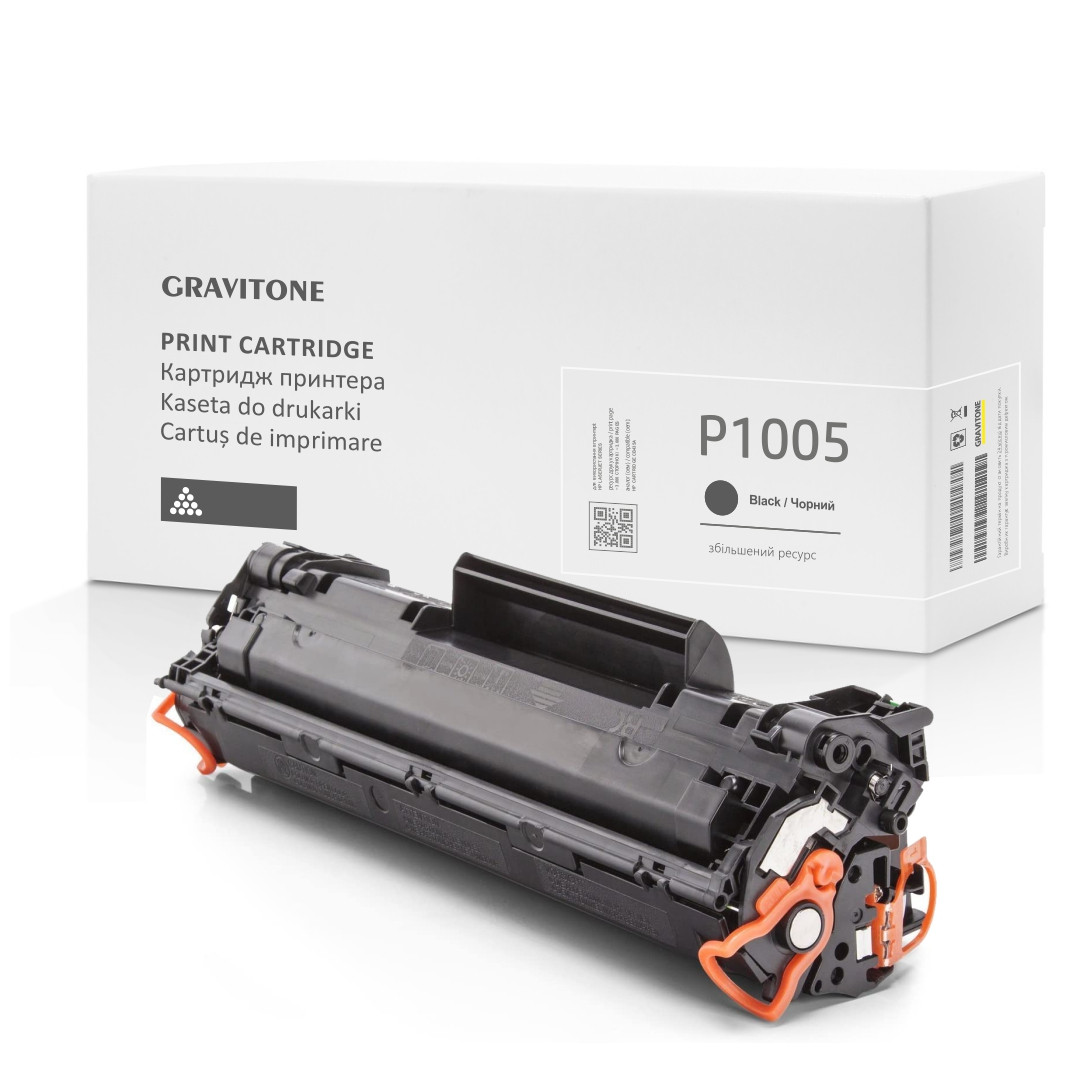 Картридж сумісний HP LaserJet P1005, збільшений ресурс, 1.500 стор., аналог от Gravitone