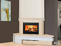 Портал для каміна Bravo (облицювання) кутова Баварія з натурального мармуру Botticino, Beige Multiglass