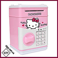 Электронный Сейф копилка с кодовым замком "Hello, Kitty" | Детская копилка | Копилка Hello Kitty | Копилка!