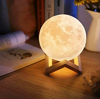 Лампа луна 3D Moon Lamp 15см | Настольный светильник луна на сенсорном управлении! Товар хит