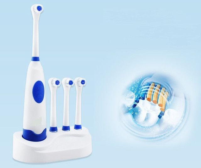 Электрическая зубная щетка с насадками Electric ToothBrush на батарейках! Лучший товар - фото 3 - id-p1420765685