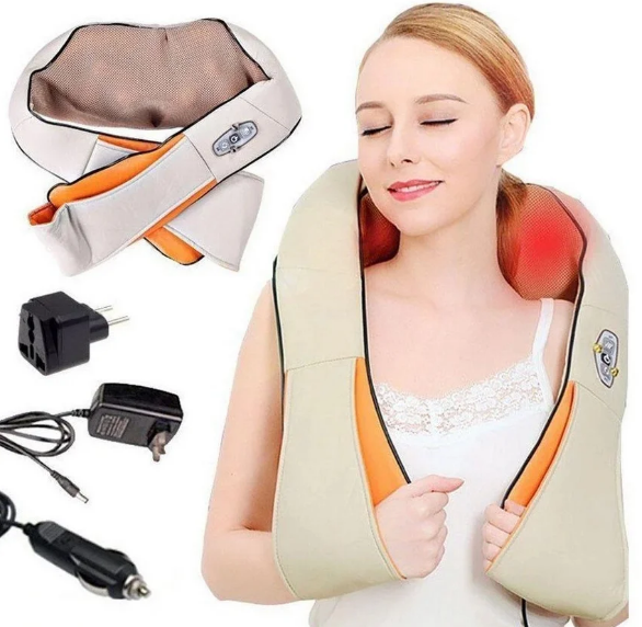 Универсальный массажер Massager of Neck Kneading | Электрический массажер для шеи, плеч, спины и поясницы! - фото 1 - id-p1420765744